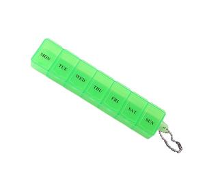 Scatola organizer trasparente per medicinali - da 7 giorni, modulo di in | materiale robusto, robusto supporto di protezione in polimero | per mini pillola portatile borsa porta farmac