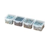 Scatola organizer trasparente perfetta per gli appassionati e progetti di miglioramento della casa, scatola organizer per attrezzi con coperchio trasparente