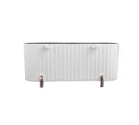 Scatola Organizer Trucco Scrivania con Coperchio Cerniera Trasparente e Griglie