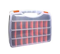 Scatola organizzatori di piccole parti con divisori rimovibili Archiviazione hardware con maniglia portatile per bulloni dadi viti chiodi vano utensili multiuso maniglia portatile