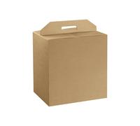 5 scatole robuste strenne natalizie cesti natale in cartone accoppiato e maniglia esterna cm.28x20x35h avana