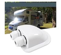 Scatola passacavi a doppio ingresso Pannello solare Tetto Passacavi Cavo Camper Bianco Doppio foro RV Accessori for auto for yacht,Componente per camper(Double Hole White)