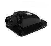 Scatola passacavi a doppio ingresso Pannello solare Tetto Passacavi Passacavi Cavo Camper Bianco Doppio foro RV Accessori for auto for yacht(Single Hole Black)