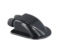 Scatola passacavi bianca per pannelli solari, resistente ai raggi UV, piastra di ingresso con doppio foro in ABS con supporto per installazione su tetto camper e barca, 127 x 93 mm (nero)