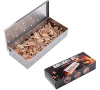 Scatola per affumicatura, Scatola per affumicatura in Acciaio Inox per Barbecue, Scatola per affumicatura per Barbecue a Gas, Barbecue a Carbone e a Gas