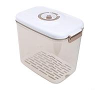 Scatola per alimenti con chiusura sottovuoto e anello a prova di perdite, compatibile con pompa a vuoto e coperchio con apertura a pulsante (4,6 L)