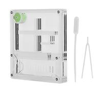 Scatola per allevamento in acrilico, custodia trasparente per l'alimentazione, giocattolo idratante per la casa con tubo antigoccia e pinzette, giocattolo scientifico educativo