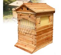 Scatola per alveare, kit di base automatico per la raccolta del nettare, con telai standard per api e vassoi per il miele per apicoltura e impollinazione giardinaggio