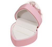 Scatola per Anelli a Forma di Cuore Scatola per Esposizione di Gioielli con Decorazioni in Rosa Eterna Scatola per Anelli Romantica per Proposta di Fidanzamento di Nozze