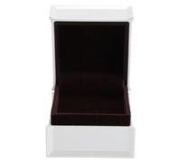 Scatola per anelli bianchi Scatola per anelli per gioielli Scatola per regali Piccola scatola per anelli classici Scatole per anelli singoli per fidanzamento, matrimonio