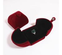 Scatola per Anelli di Fidanzamento, Velluto Ring Jewelry Box, Cofanetto Anello di Velluto, Adatto per legare fedi nuziali, fedi nuziali, regali di San Valentino, 6,8 x 6 x 6cm / 2,7 x 2,4 x 2,4pollici