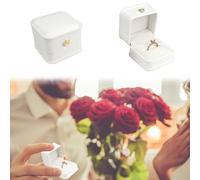 Scatola per Anelli in Pelle PU,Scatola Anello,Scatola Anelli,Scatola Porta Anello,Scatolina Anello,Cofanetto Anello,Scatola Regalo Gioielli Scatola per Anello per Proposta,Matrimonio,San Valentino