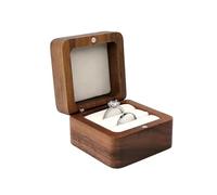 Scatola Per Anelli Scatola for anelli in legno Espositore for gioielli Porta for amante Proposta di fidanzamento Organizzatore matrimoni Matrimonio dorato Anniversario Regalo d'amore(Color-A)