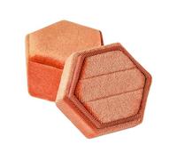 Scatola per anello Scatola for anello in flanella esagonale, espositore for gioielli con punti colorati, for esposizione di da confessione matrimonio Porta fedi(Color 05)