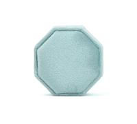 Scatola per anello Scatola portagioie ottagonale con tre scomparti, custodia for doppio anello, espositore for fedi nuziali for donna, orecchini Porta fedi(Color 26,Double ring box)