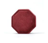Scatola per anello Scatola portagioie ottagonale con tre scomparti, custodia for doppio anello, espositore for fedi nuziali for donna, orecchini Porta fedi(Color 07,Three ring box)