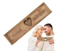 Scatola per annuncio di gravidanza, a forma di cuore, in legno cavo, ricordo per padri in attesa, marito sentimentale o sorpresa per annunci