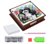 Scatola Per Appunti Con Kit Artistici Con Diamanti - Set Di Note Adesive Portatili Per Pittura Con Strass | Scatola Per Appunti Con Kit Artistico Per Pittura Con Strass Per Bambini E Adulti (A)