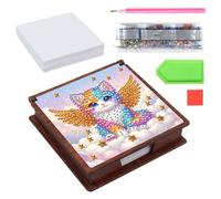 Scatola Per Appunti Con Kit Artistici Con Diamanti - Set Di Note Adesive Portatili Per Pittura Con Strass | Scatola Per Appunti Con Kit Artistico Per Pittura Con Strass Per Bambini E Adulti (C)