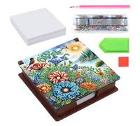 Scatola Per Appunti Con Kit Artistici Con Diamanti - Set Di Note Adesive Portatili Per Pittura Con Strass | Scatola Per Appunti Con Kit Artistico Per Pittura Con Strass Per Bambini E Adulti (F)