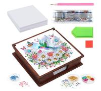 Scatola Per Appunti Con Kit Artistici Con Diamanti - Set Di Note Adesive Portatili Per Pittura Con Strass | Scatola Per Appunti Con Kit Artistico Per Pittura Con Strass Per Bambini E Adulti (E)
