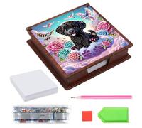 Scatola Per Appunti Con Kit Artistici Con Diamanti - Set Di Note Adesive Portatili Per Pittura Con Strass | Scatola Per Appunti Con Kit Artistico Per Pittura Con Strass Per Bambini E Adulti (D)