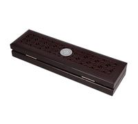 Scatola per Armonica a 24 Fori in Legno Nera, Contenitore | Design Compatto e Portatile, Resistente All'usura, per Uso Outdoor e Trasporto Facile