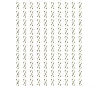 Scatola per attrezzatura da pesca, 100 pezzi di piombini in ottone con accessori con occhiello (M giallo)