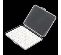 Scatola per attrezzatura da pesca con la mosca con coperchio trasparente e interno in morbida schiuma per organizzare i ganci, design semplice ma efficace per l'uso quotidiano (M)