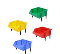 Scatola per attrezzi per officina e organizzazione di ferramenta, custodia organizer per parti a vite, materiale PE con resistenza alla temperatura fino a 80 °C, dimensioni interne 150 x 155 x (giallo