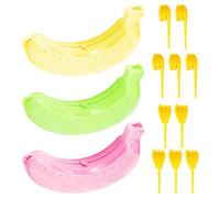 Scatola per Banane in 3 Pezzi, Contenitore Portatile con Protezione da Schiacciamento, Adatto per Viaggi e Campeggio