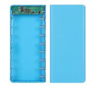 Scatola per banca di potere fai-da-te Scatola per batteria 8 x 18650 con display digitale LCD Blu - Custodia esterna per custodia per banca di potere