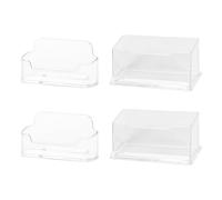 Scatola Per Biglietti Da Visita Trasparente Da 4 Pezzi, Scatola Per Biglietti Da Visita In Plastica, Forniture Per Ufficio, Scatola Per Riporre Carte Da Tavolo, Scatola Per Esposizione Di Carte