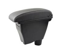 Scatola per braccioli per auto Bracciolo in pelle per Smart Fortwo 2014-2019 Box portaoggetti per auto Interfaccia Modifica bracciolo Forfour 2017(White Thread)