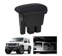 Scatola per Braccioli per Auto per Suzuki Jimny 2018-2023 Quarta Generazione JB64/JB74, Bracciolo a Doppio Strato con 3 Porte di Ricarica USB Scatola Portaoggetti per Console Centrale in Pelle PU