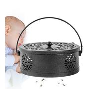 Scatola per bruciatore di incenso, portatile, porta bobina di zanzara, bruciatore di incenso, con coperchio, decorazione per la casa, porta bobina ispessita per interni, portatile, ignifugo