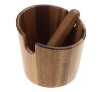 Scatola per caffè in polvere in legno massello per espresso, secchiello per caffè da banco retrò, accessorio per macinino manuale, cestino per rifiuti espresso per Gs, soluzione rustica per conservare