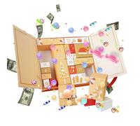 Scatola per calendario 'Avvento, da riempire, 24 giorni, conto alla rovescia fino a Natale, contenitore vuoto | contenitore pieghevole in diverse forme stagionali, per gioielli, cioccolato