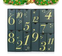 Scatola per calendario 'Avvento fai da te, 12 giorni, vuota | Organizer riutilizzabile per la cura della pelle, gioielli, trucco e snack