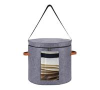 Scatola per cappelli, Organizzatore a tesa rotonda, Borsa portaoggetti pieghevole per cappelli da cowboy, porta cappelli da viaggio, finestra trasparente con coperchio, contenitore multiuso per