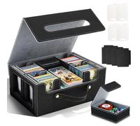 Scatola per carte da collezione 6 in 1, per MTG Commander Decks, con scomparto per dadi per MTG/PTCG/Yugioh/TCG, capacità 1800+, Magnetic Flip Deck Box, PU the Gathering