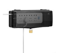 Scatola per cavi di prolunga elettrica da esterno con 48 fori di uscita, materiale ABS resistente e serratura per una distribuzione dell'alimentazione sicura e resistente alle intemperie (L nero)