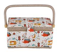Scatola per Cestini da Cucito in Tessuto, Piccola Scatola da Cucito Organizer Organizer per la Conservazione di Oggetti Vari per la Casa con Manico per Bambini, Principianti e Regali