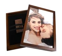 Scatola per chiavetta USB in legno, adatta per foto da 7,6 x 12,7 cm (senza chiavetta USB)