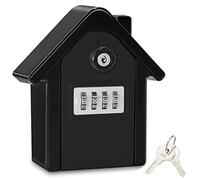 Scatola per chiavi Securisee da parete con codice numerico e chiavi di emergenza, grande chiave sicura box formato XL cassetta chiave esterna per casa, ufficio, fabbrica, garage (nero)