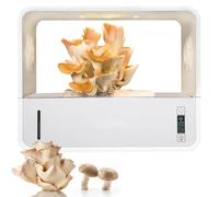 Scatola per Coltivazione Funghi con Sistema di Ventilazione | Illuminazione LED Automatica & Controllo Touch | Include Igrometro e Termometro | Scatola ABS Trasparente per Idrocoltura