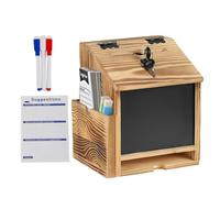 Scatola per commenti, in legno, con serratura, montaggio a parete, per raccogliere fondi e raccogliere i suggerimenti, per bar, uffici, ristoranti, bar, sale comunitarie