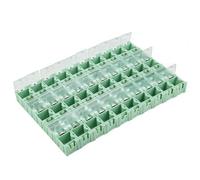 Scatola per Componenti Elettronici,50pcs Contenitore Componibile Impilabile | con Coperchio Trasparente, Valigetta Porta Minuteria in Plastica, per Componenti SMD SMT