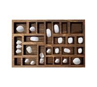 Scatola per con ripiani - Espositore in miniatura, cubby in legno, 25 scomparti da parete per decorazione di fattoria, espositore multi slot per barattoli di spezie, oggetti da collezione e