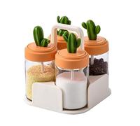 Scatola per condimenti, barattolo per condimenti, contenitore per condimenti, contenitore per condimenti, ciotola per il sale, contenitore per condimenti da cucina, serbatoio per condimenti.,4pcs